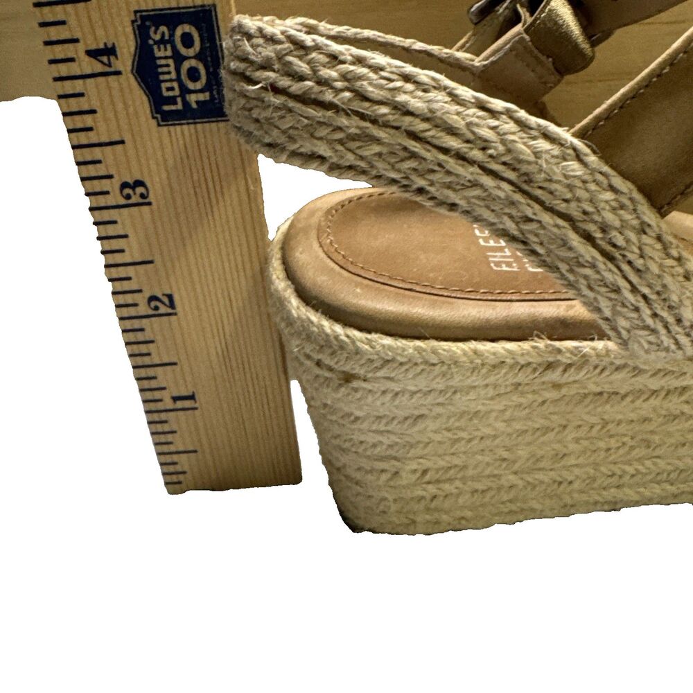 Eileen Fisher Women’s  Turquesa Tan Espadrille Platform Wedge Sandals Size 7 - Picture 10 of 11